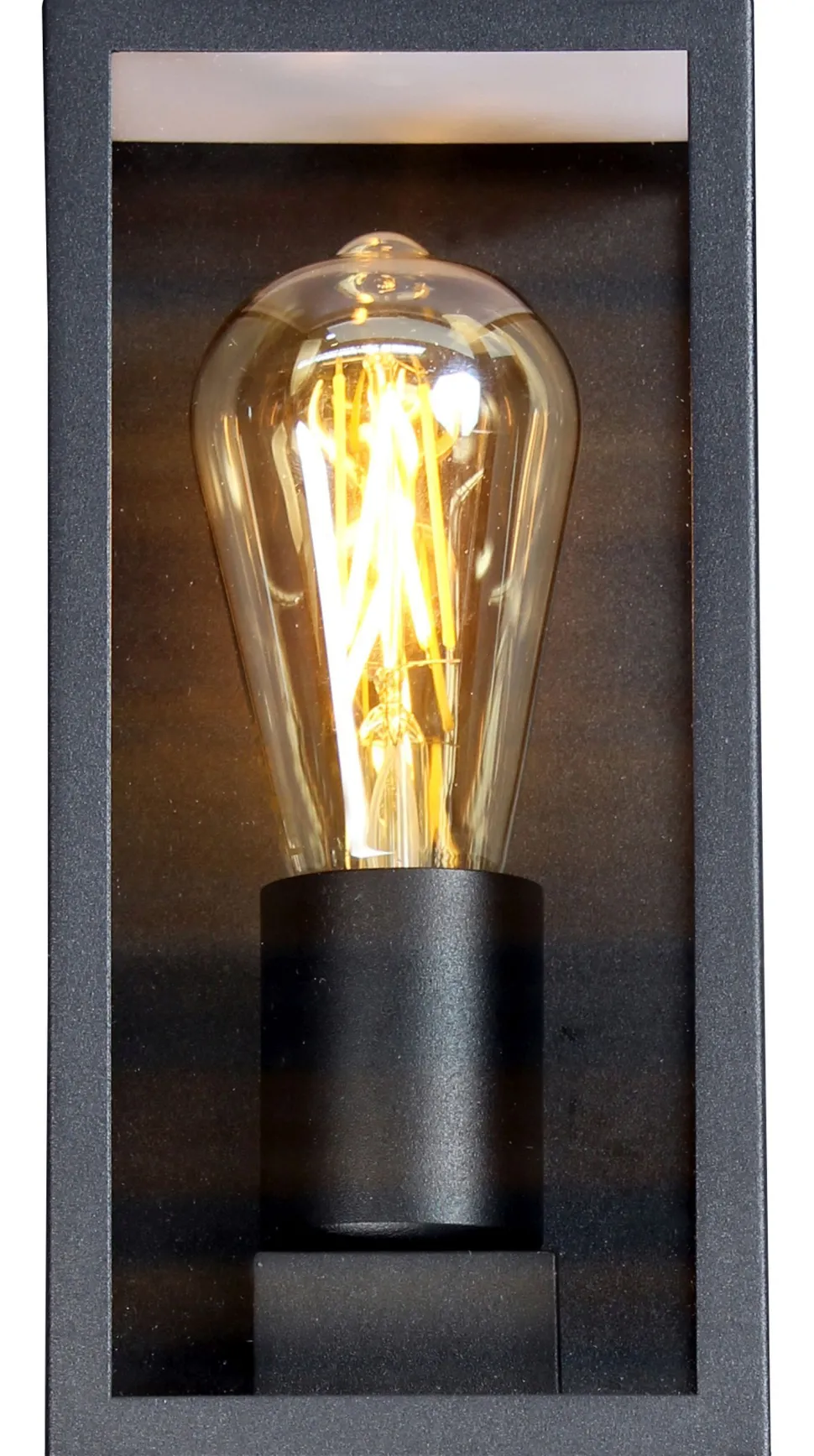 Außenlampe Vintage Aluminium Schwarz H:23,5 cm IP44 E27