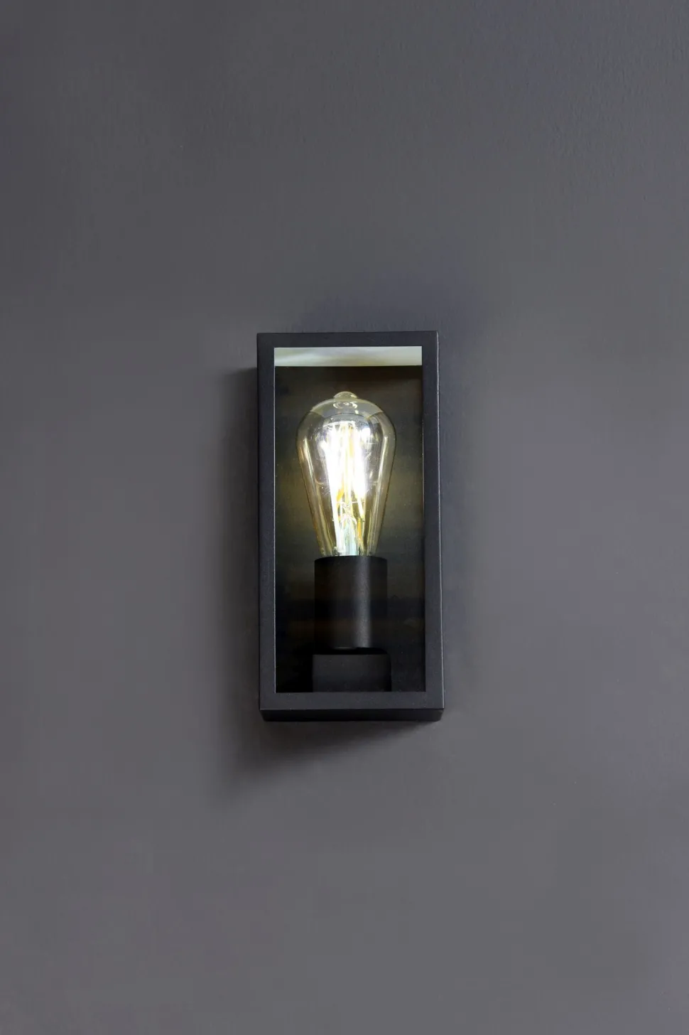 Außenlampe Vintage Aluminium Schwarz H:23,5 cm IP44 E27