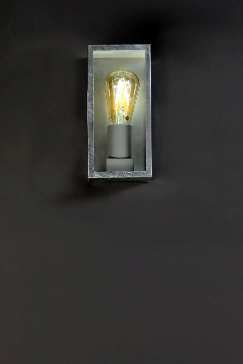 Außenlampe Vintage Aluminium in Zink B:11,5 cm IP44 E27