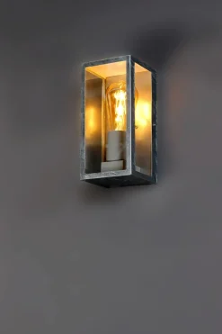 Außenlampe Vintage Aluminium in Zink B:11,5 cm IP44 E27