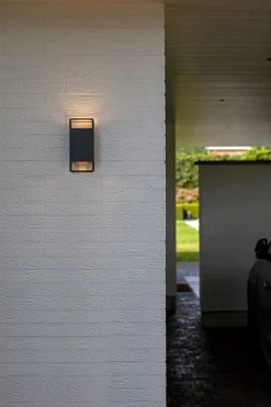 Außenlampe Wand Aluminium Up Down H: 23,5 cm IP54 GU10