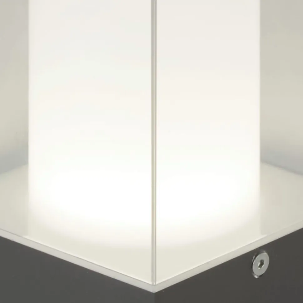 Außenlampe Wand Bewegungsmelder IP44 Grau Weiß eckig E27