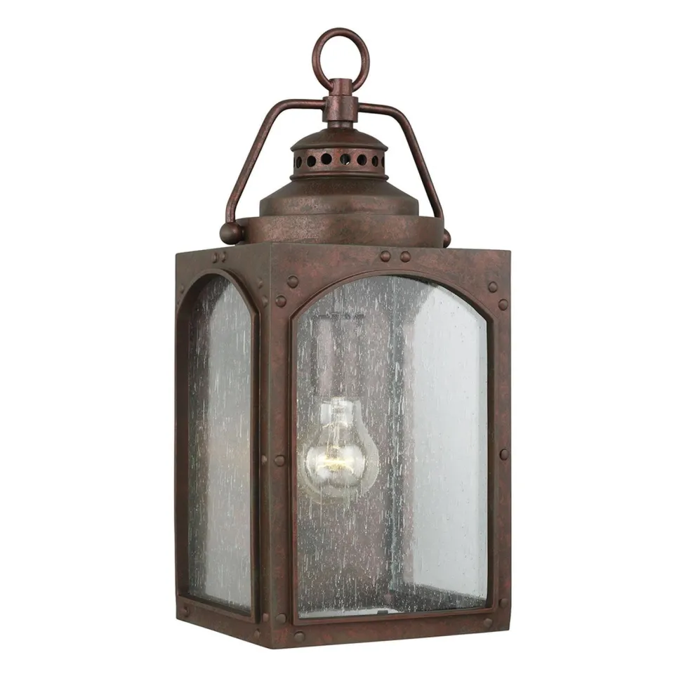 Außenlampe Wand in Kupfer antik E14 IP44 Garten Haus