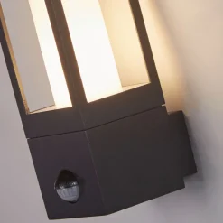 Außenlampe Wand IP44 GU10 Schwarz Weiß Bewegungsmelder