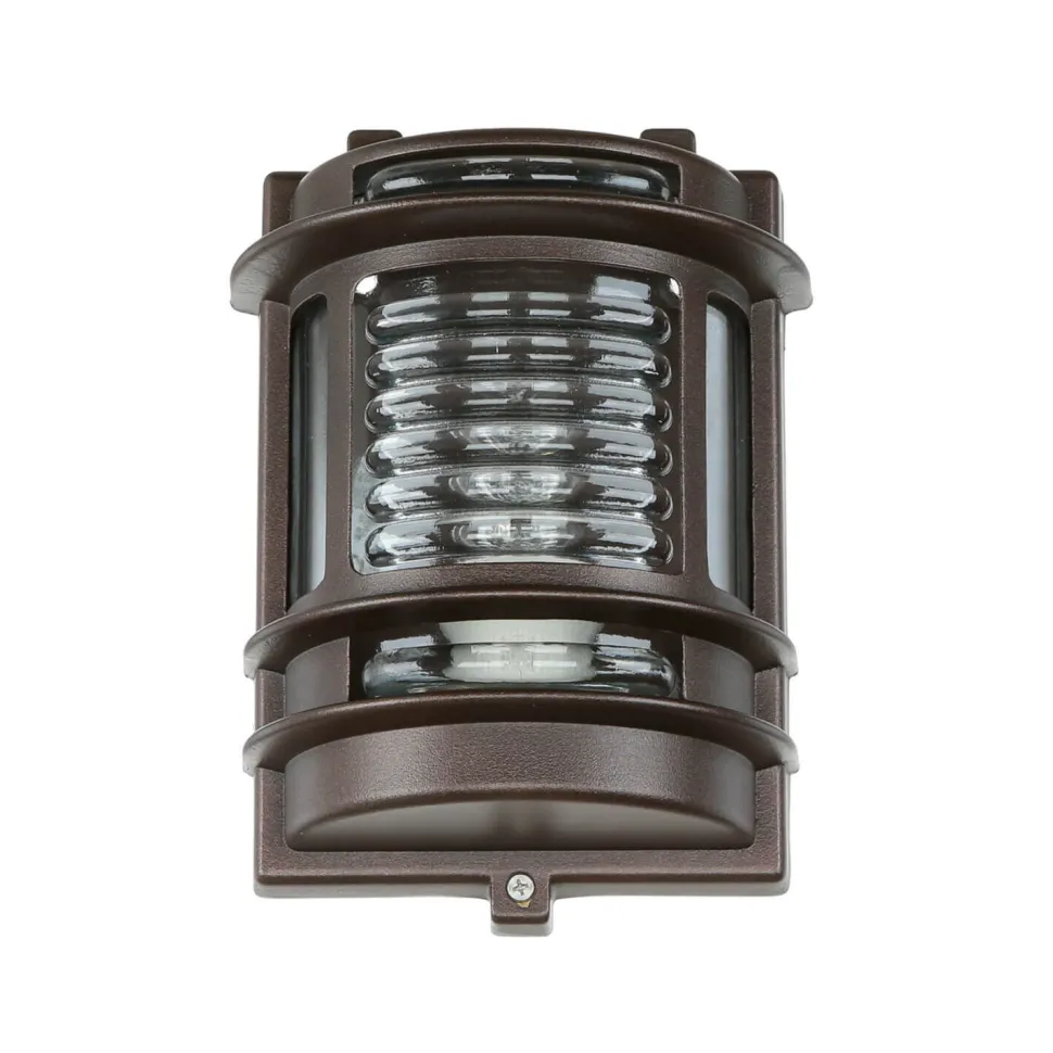 Außenlampe Wand IP64 Messing Glas E27 H: 22 cm GRACIA