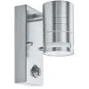 Außenlampe Wand IP44 mit Bewegungsmelder GU10 Stahl