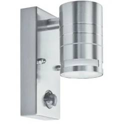 Außenlampe Wand IP44 mit Bewegungsmelder GU10 Stahl