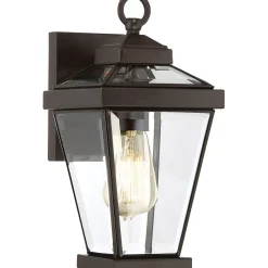 Außenlampe Wand IP44 Rustikal Metall Glas in Bronze E27