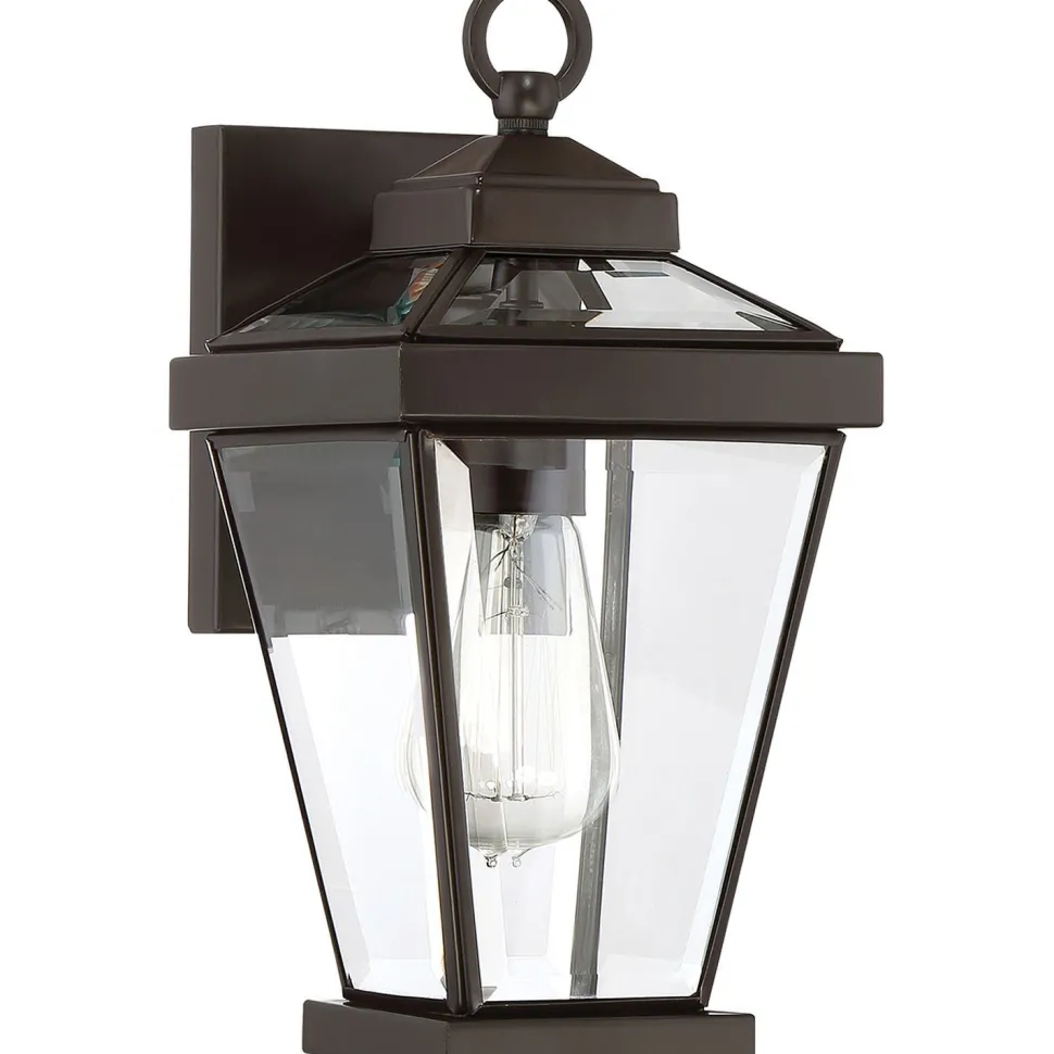 Außenlampe Wand IP44 Rustikal Metall Glas in Bronze E27