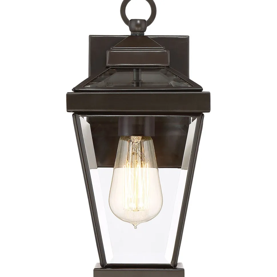 Außenlampe Wand IP44 Rustikal Metall Glas in Bronze E27