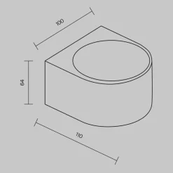 Außenlampe Wand LED Aluminium Glas Up Down 11 cm breit