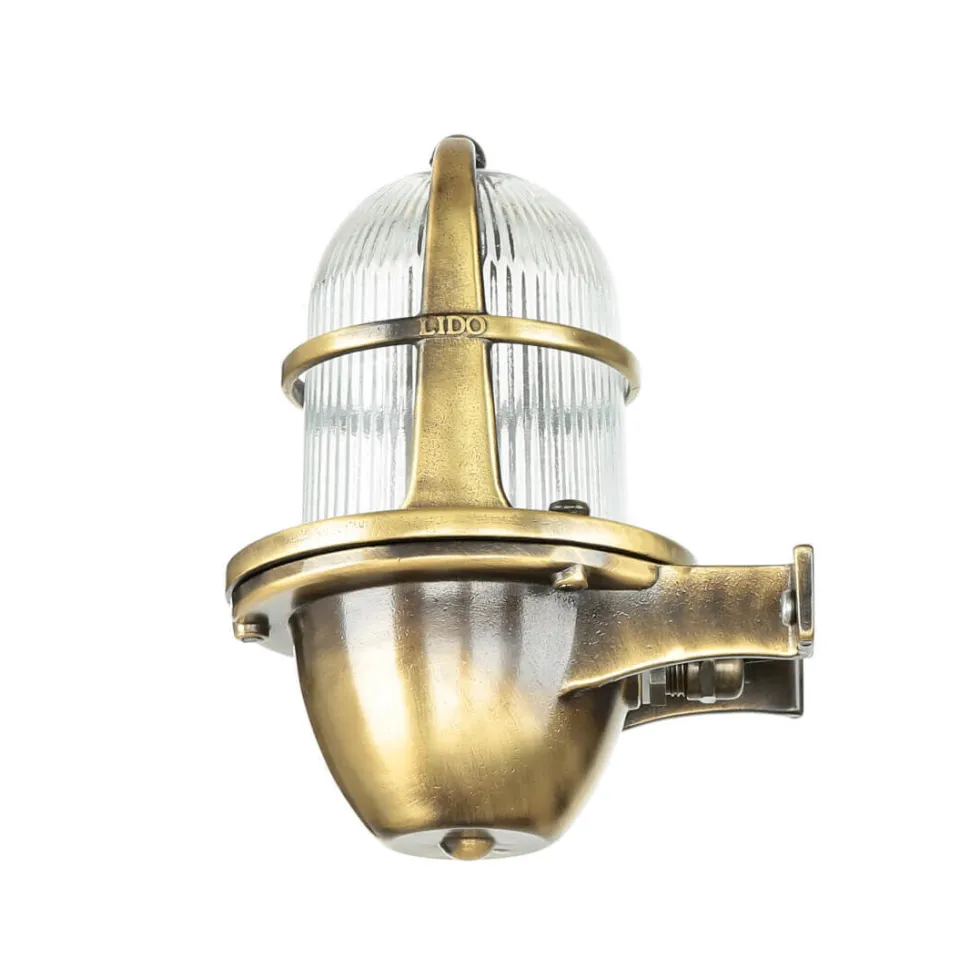 Außenlampe Wand Mesisng Glas massiv rostfrei