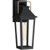 Außenlampe Wand Schwarz E27 IP44 H: 42,9 cm Rustikal