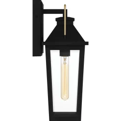 Außenlampe Wand Schwarz E27 IP44 H: 42,9 cm Rustikal