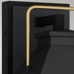 Außenlampe Wand Schwarz E27 IP44 H: 42,9 cm Rustikal