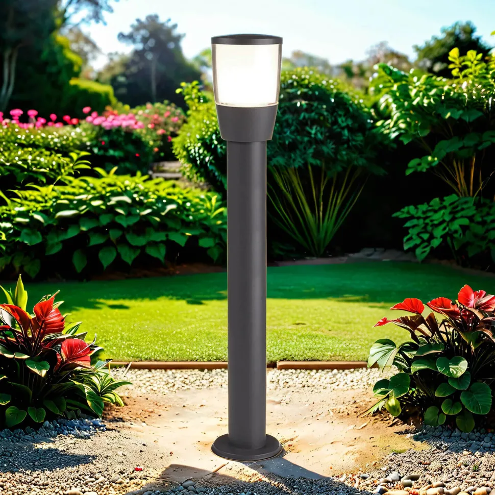 Außenleuchte Anthrazit Weiß IP44 E27 90 cm Aluminium