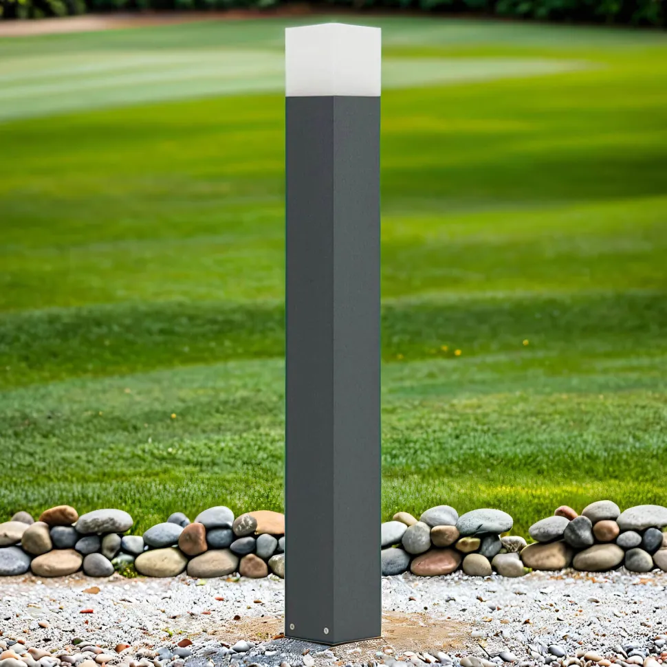 Außenleuchte AWERNE Anthrazit 83cm eckig IP44 E27