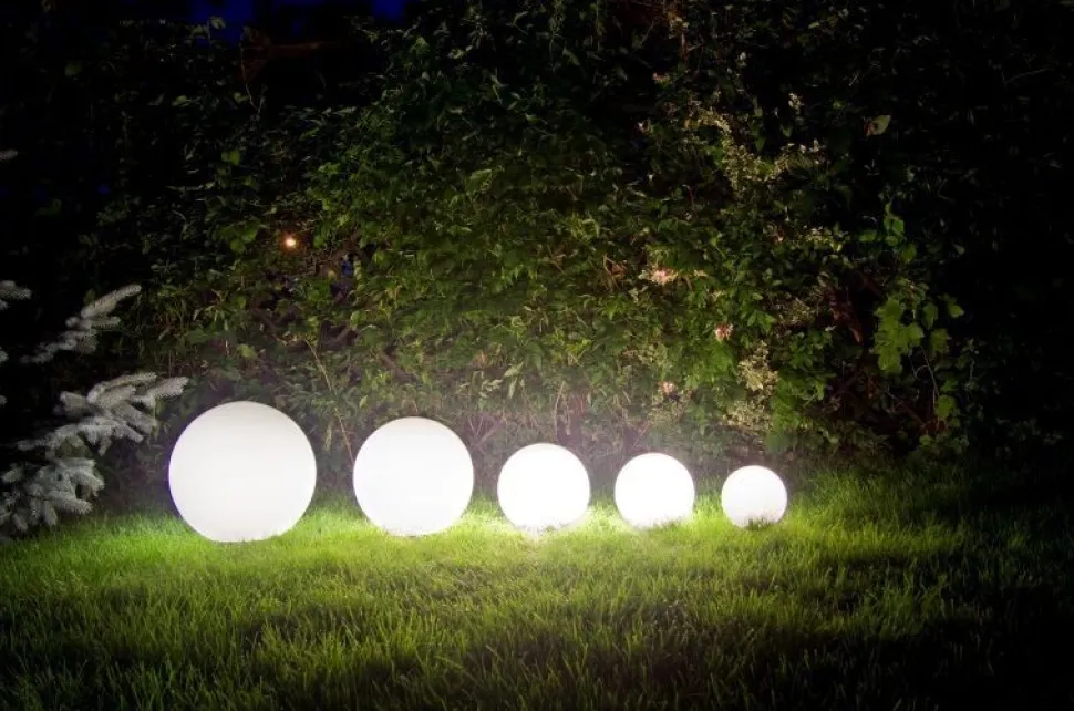 Außenleuchte Ø50cm IP44 dekorativ E27 Erdspieß