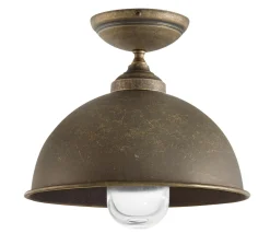 Außenleuchte Decke echtes Messing in Bronze Antik