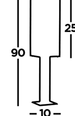 Außenleuchte Edelstahl Glas IP44 E27 90 cm Schwarz