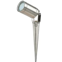 Außenleuchte Erdspieß Echt-Messing GU10 IP64 in Nickel