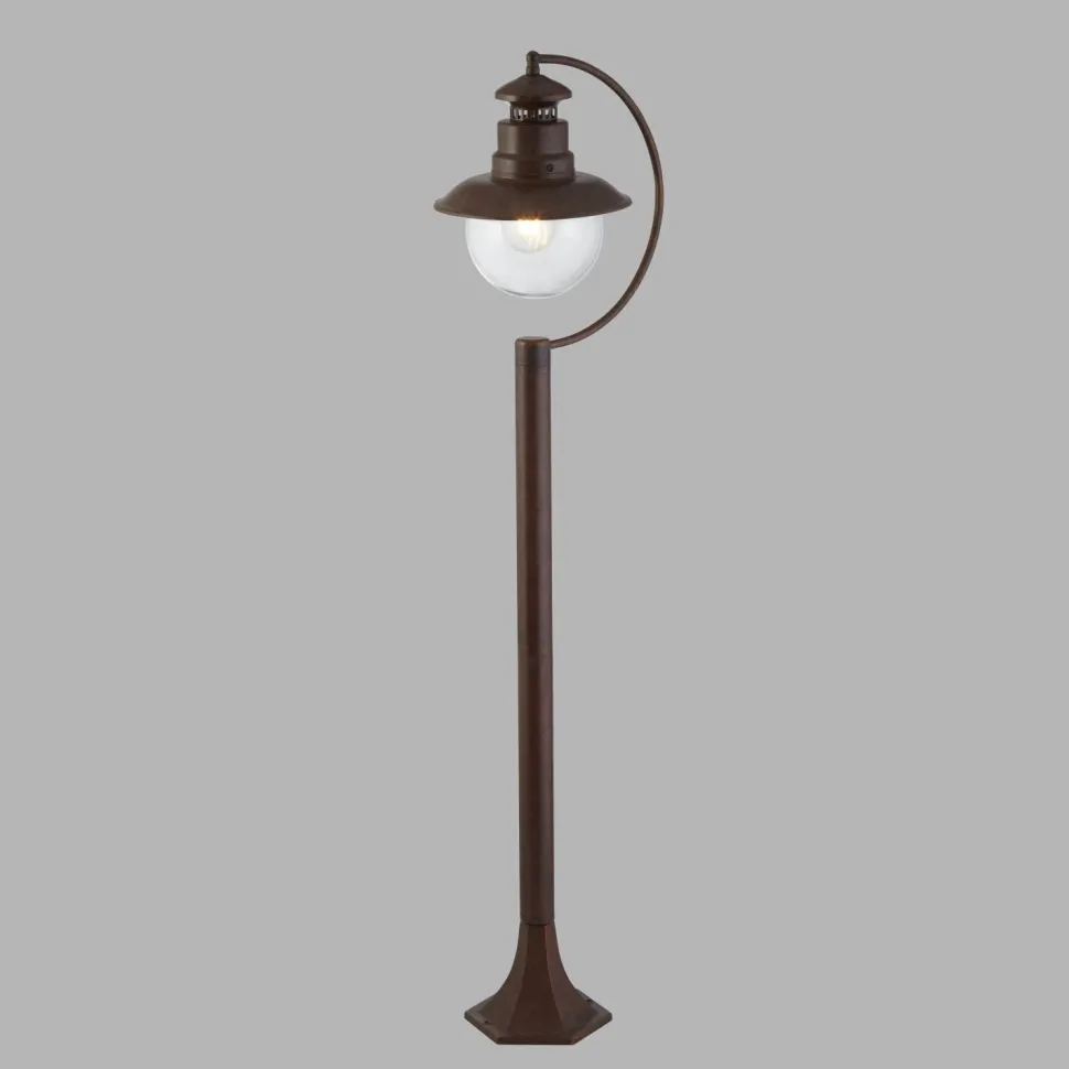 Außenleuchte Garten IP44 E27 110 cm Rostbraun Glas Metall