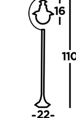 Außenleuchte Garten IP44 E27 110 cm Rostbraun Glas Metall