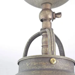 Außenleuchte in Bronze Antik aus Messing Glas