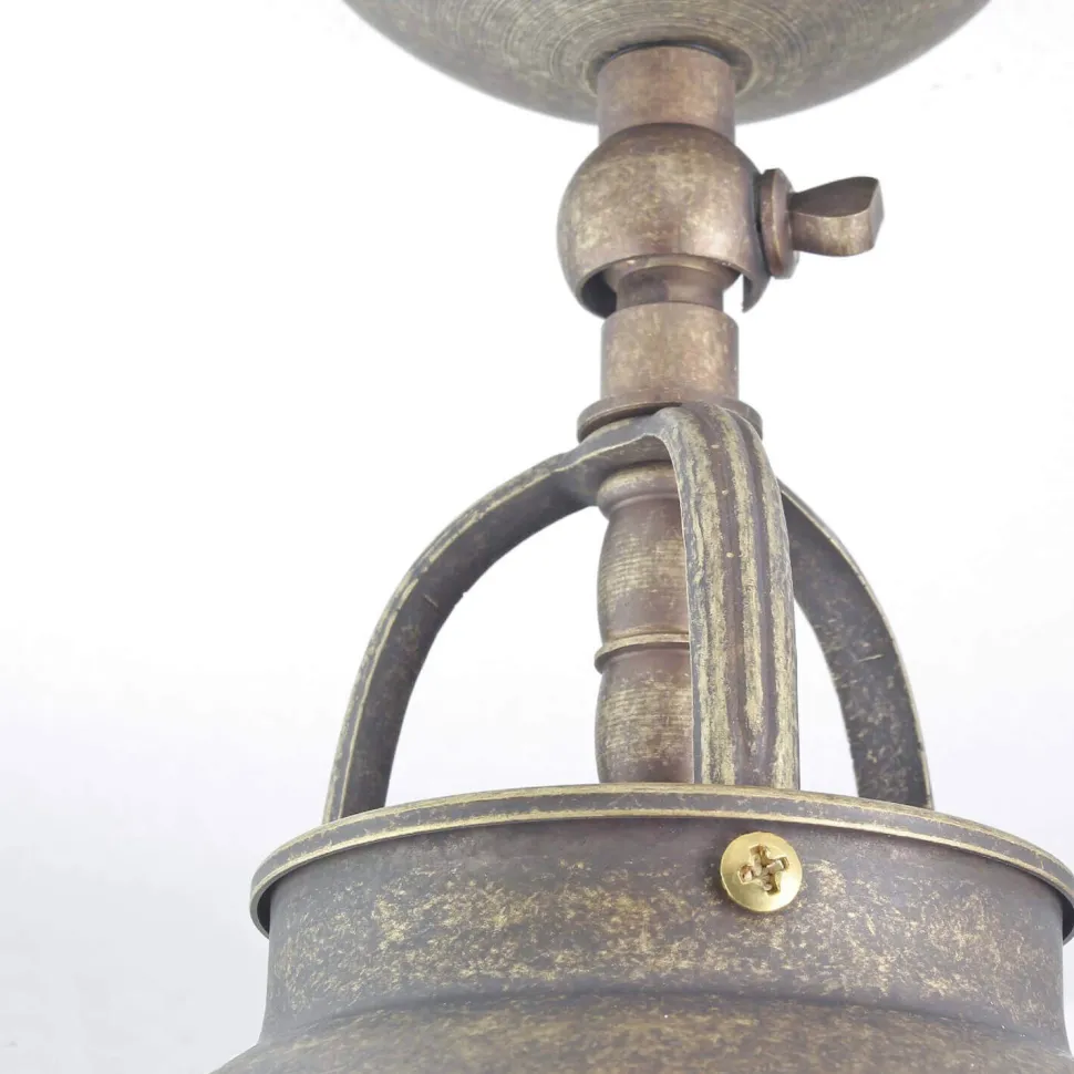 Außenleuchte in Bronze Antik aus Messing Glas