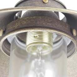 Außenleuchte in Bronze Antik aus Messing Glas