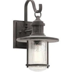 Außenleuchte IP44 Aluminium Regenglas Rustikal E27