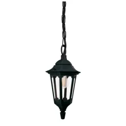 Außenleuchte IP44 E27 Schwarz Glas Aluminium Rustikal