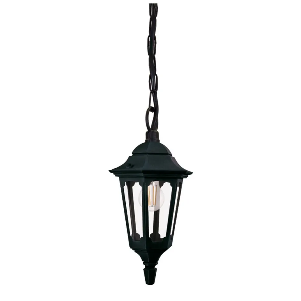 Außenleuchte IP44 E27 Schwarz Glas Aluminium Rustikal