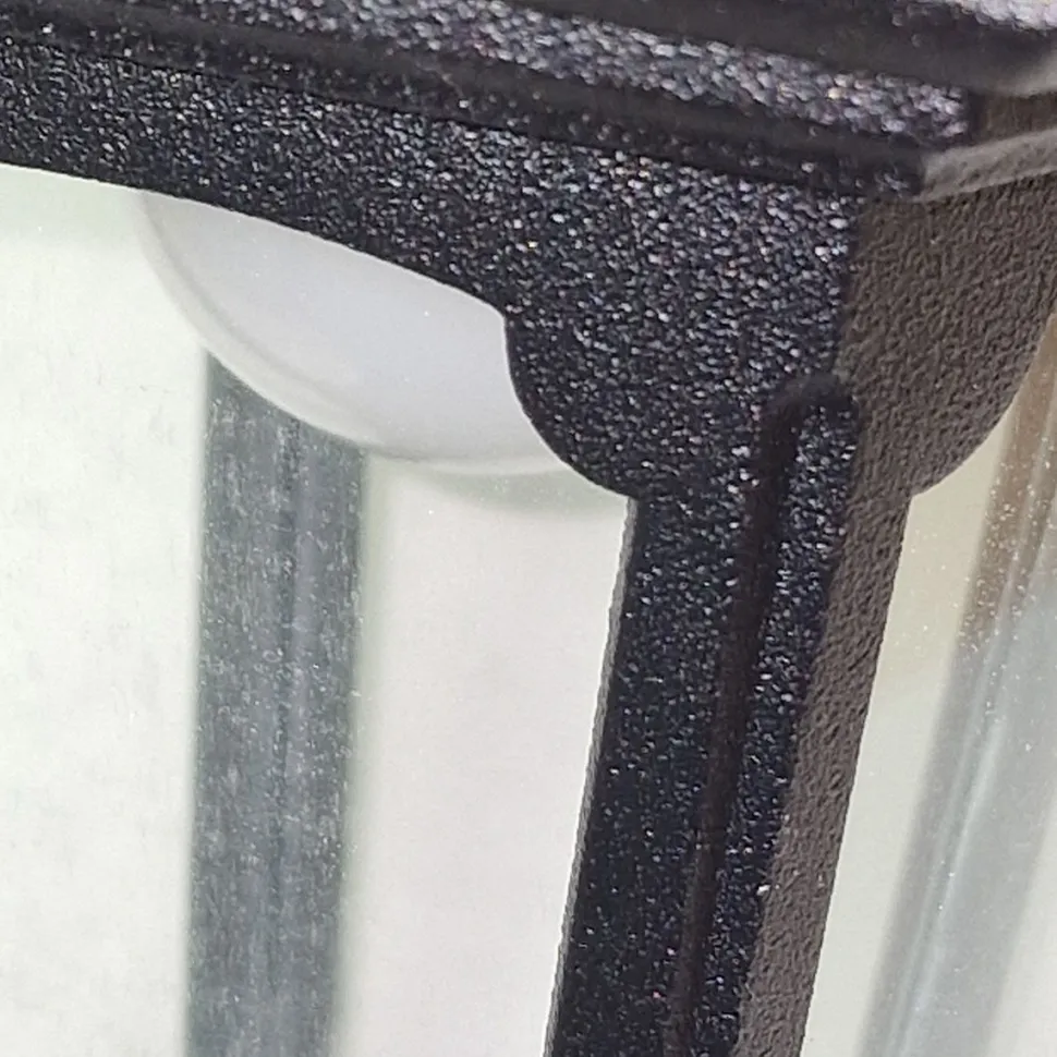 Außenleuchte IP44 E27 Schwarz Glas Aluminium Rustikal