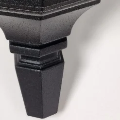 Außenleuchte IP44 E27 Schwarz Glas Aluminium Rustikal