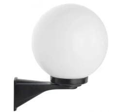 Außenleuchte Kugel Schirm Schwarz Weiß IP43 E27