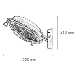 Außenleuchte Maritim Echt-Messing Riffelglas IP64 E27 SERIFOS