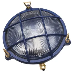 Außenleuchte Messing Glas Ø 21 cm E27 Blau IP64 SERIFOS