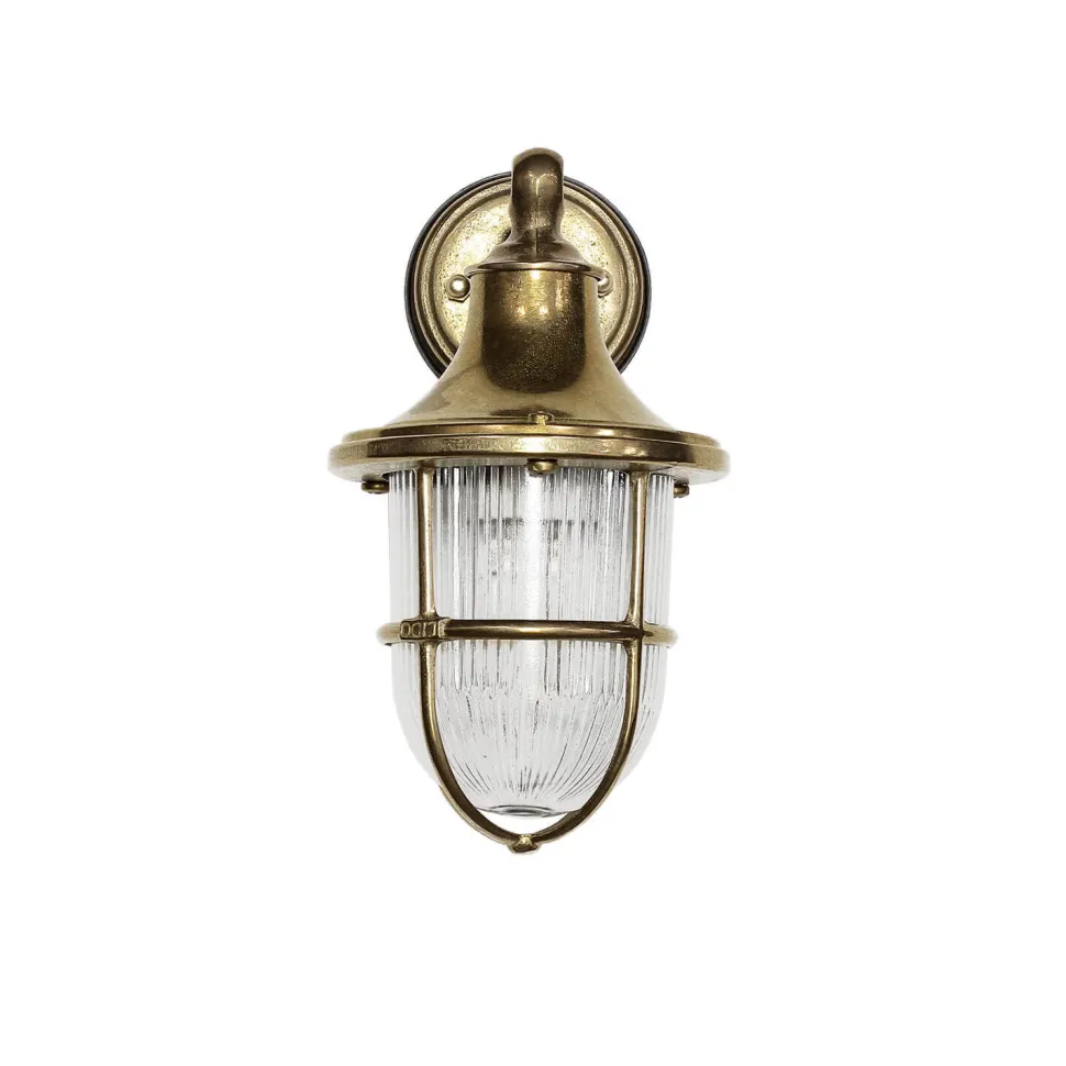 Außenleuchte Messing Rostfrei Glasschirm SANTORIN