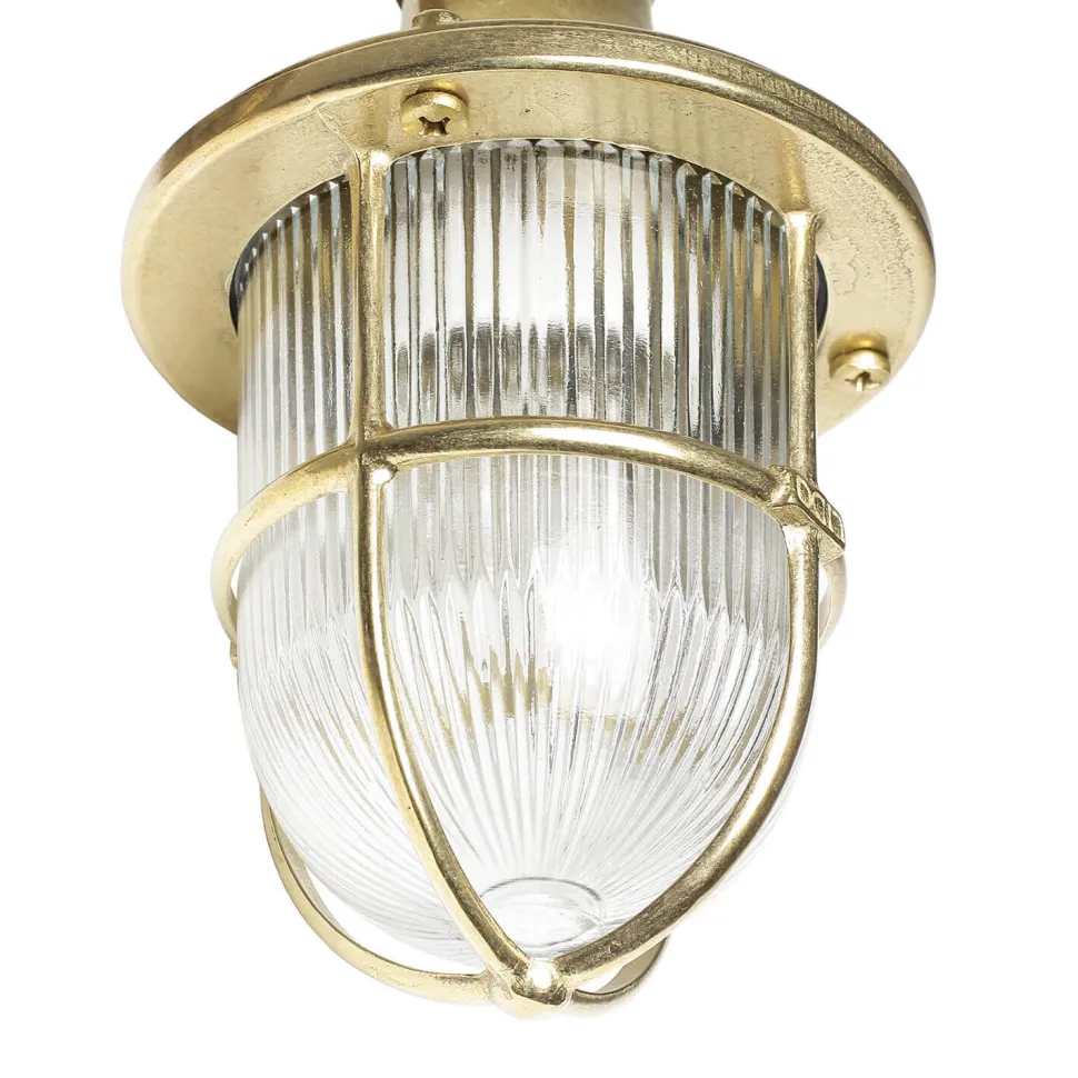 Außenleuchte Messing Rostfrei Glasschirm SANTORIN