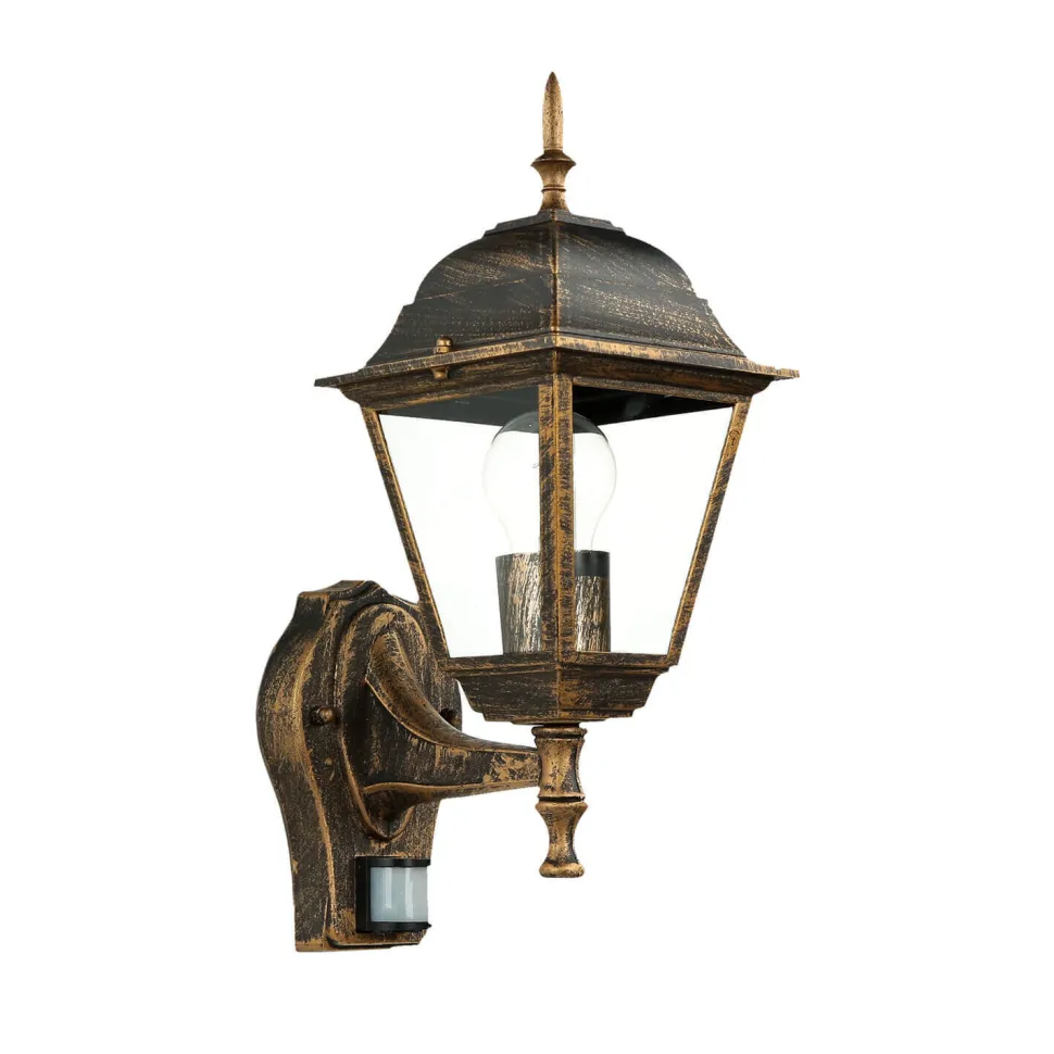 Außenleuchte mit Bewegungsmelder Schwarz Kupfer TIROL