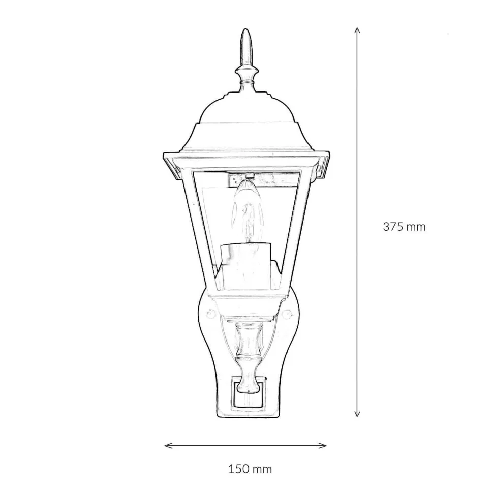 Außenleuchte mit Bewegungsmelder Schwarz Kupfer TIROL