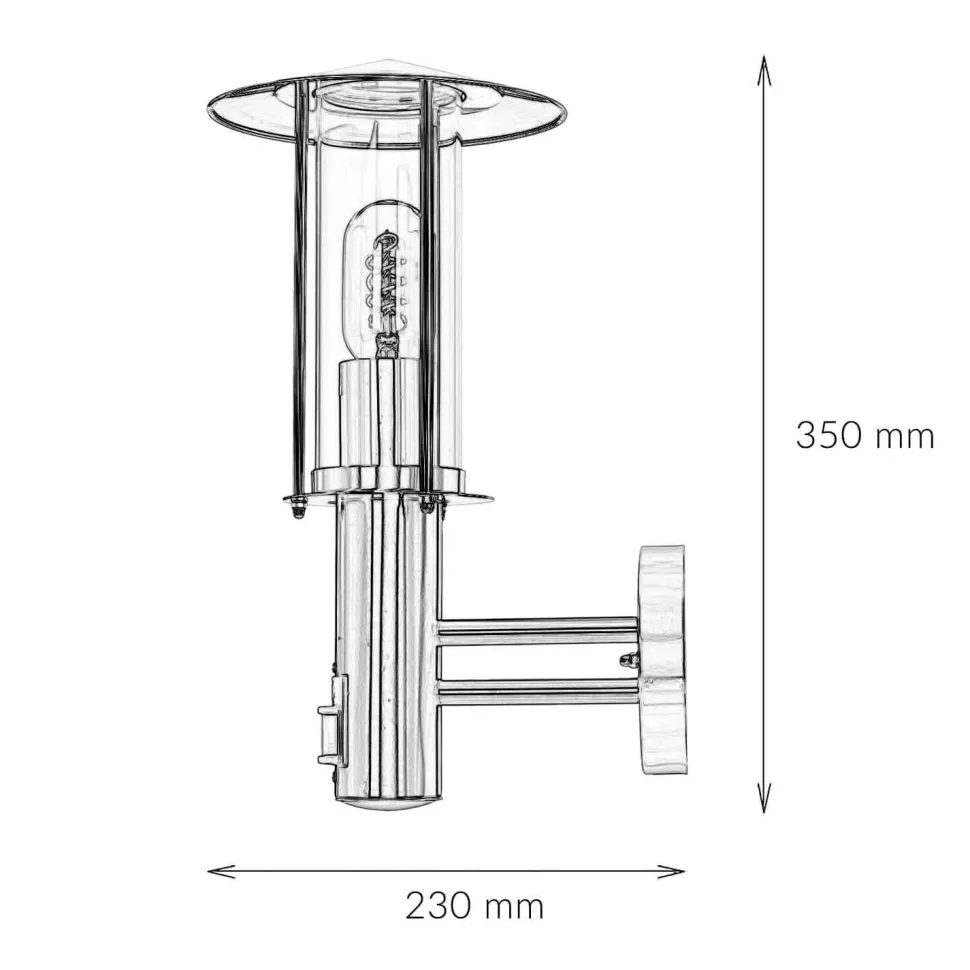Außenleuchte mit Bewegungsmelder IP44 maritimes Design