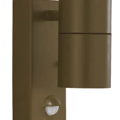 Außenleuchte mit Bewegungsmelder IP44 GU10 Rostbraun