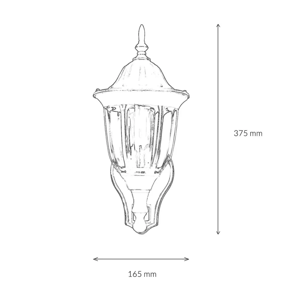 Außenleuchte mit Bewegungsmelder Gold Antik Wand MILANO