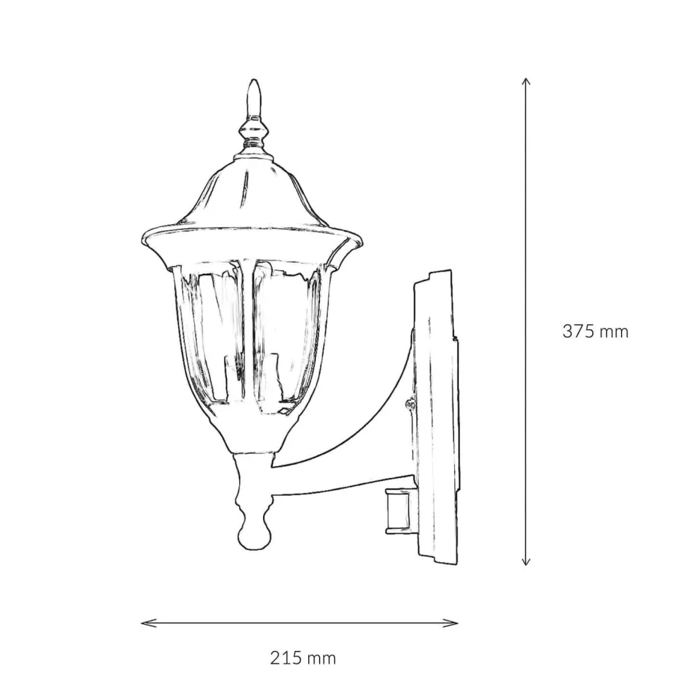 Außenleuchte mit Bewegungsmelder Gold Antik Wand MILANO