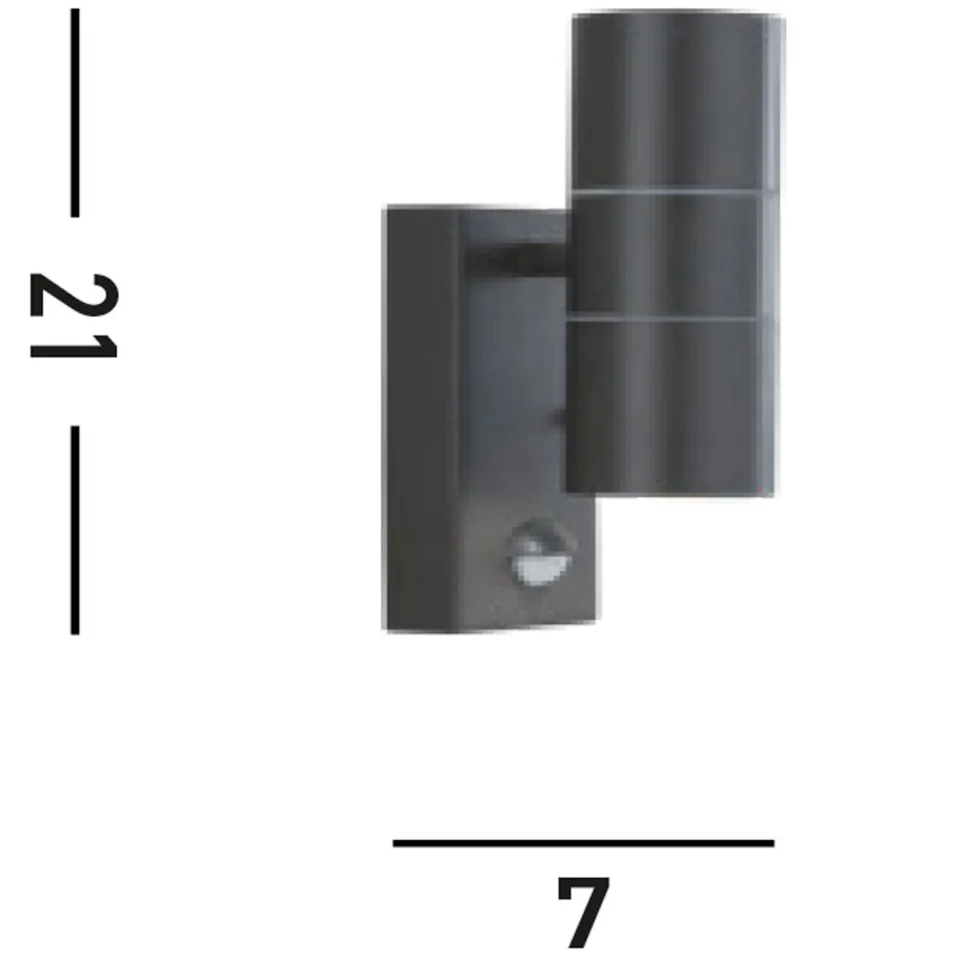 Außenleuchte mit Bewegungsmelder Up Down IP44 GU10 Wand