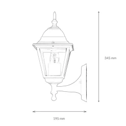 Außenleuchte Rustikal IP44 Schwarz Kupfer TIROL