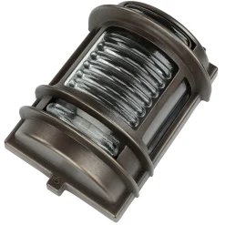 Außenleuchte Schwarz antik IP64 Messing Glas H: 22 cm