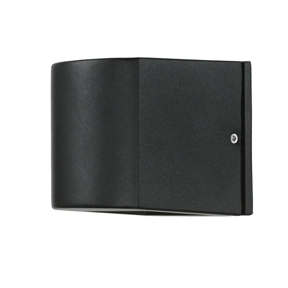 Außenleuchte Schwarz IP44 Up Down Aluminium Glas klein